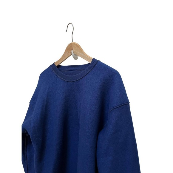 Vintage Lee Blue Heavy Weight Cotton Blend Pullover Crewneck Sweatshirt Size XL - Picture 4 of 11